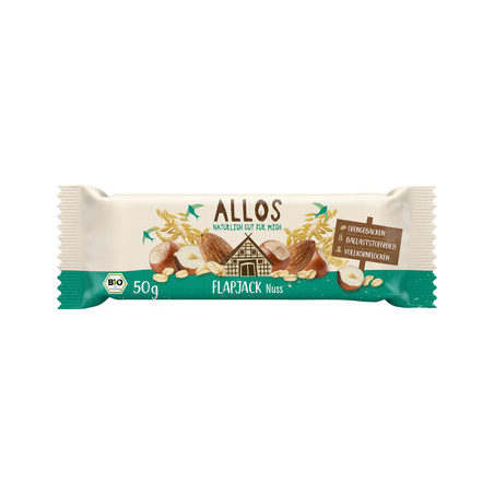 Allos - Hafer Flapjack Muesliriegel Nuss
