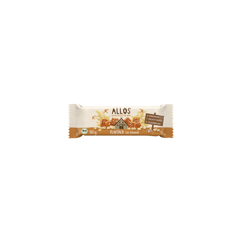 Allos - Hafer Flapjack Salz-Karamell Riegel