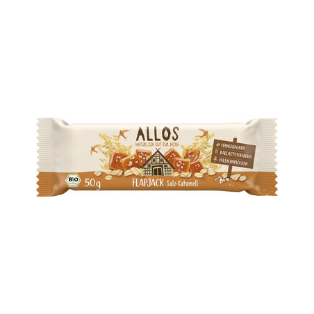 Allos - Hafer Flapjack Salz-Karamell Riegel