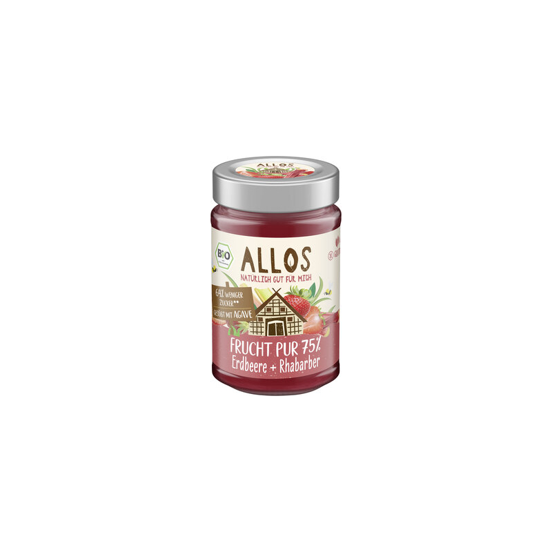 Allos - Frucht Pur 75% Erdbeere + Rhabarber
