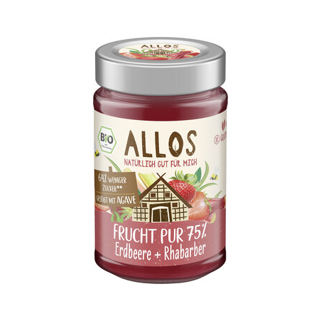 Allos - Frucht Pur 75% Erdbeere + Rhabarber