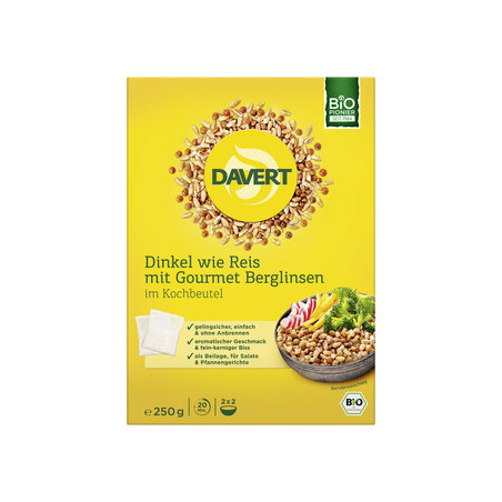 Davert - Dinkel wie Reis mit B.linsen K.Btl