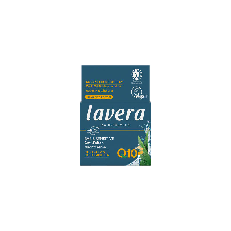 Lavera - Antifalten Nachtc. Q10 Basis sensit