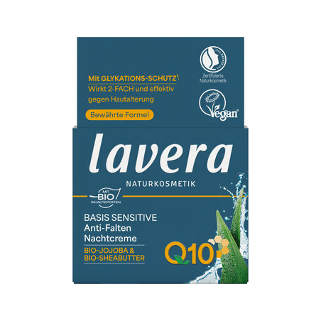Lavera - Antifalten Nachtc. Q10 Basis sensit