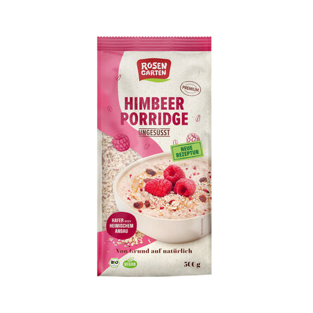 Rosengarten - Himbeer-Porridge ungesüsst