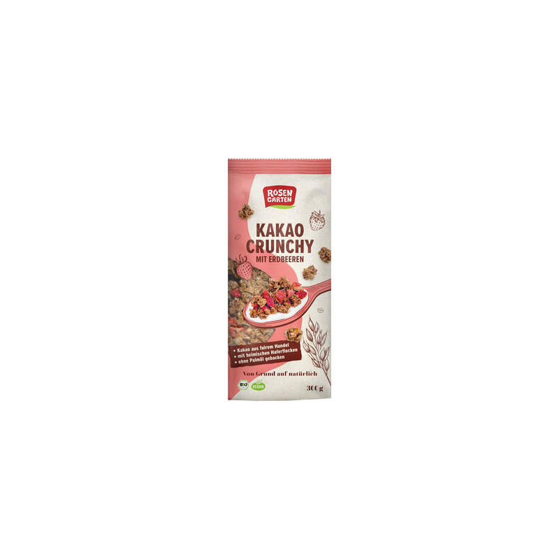 Rosengarten - Kakao Crunchy mit Erdbeeren