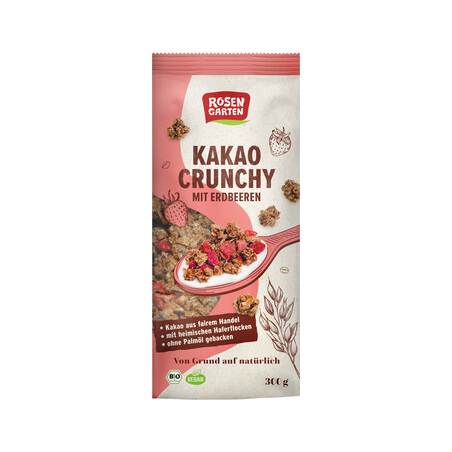 Rosengarten - Kakao Crunchy mit Erdbeeren