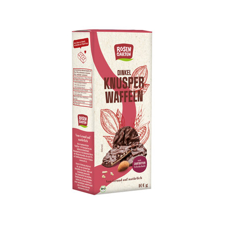 Rosengarten - Dinkel Knusperwaffeln Zartbitter