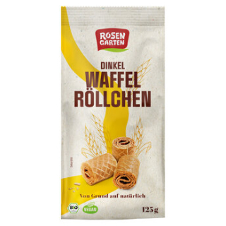 Rosengarten - Dinkel Waffelröllchen Natur