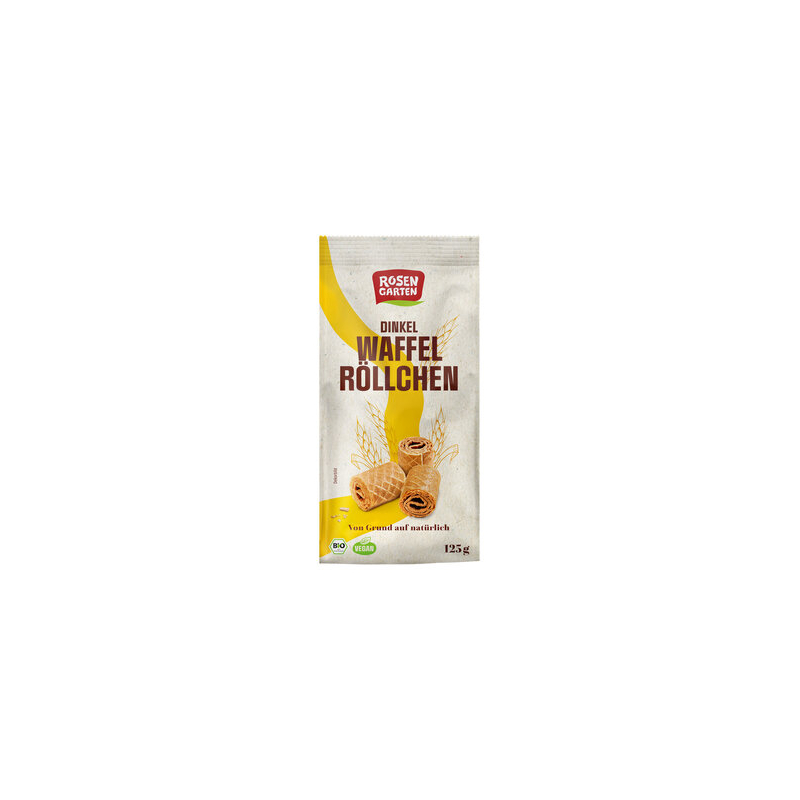 Rosengarten - Dinkel Waffelröllchen Natur