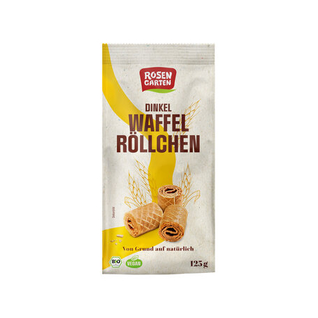 Rosengarten - Dinkel Waffelröllchen Natur