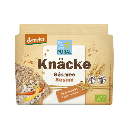 Pural - Knäckebrot Roggen Sesam demeter
