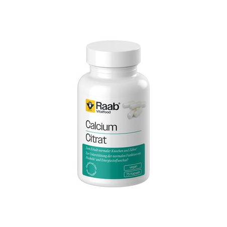 Raab Vitalfood - Calciumcitrat 75 Kapseln à 820mg