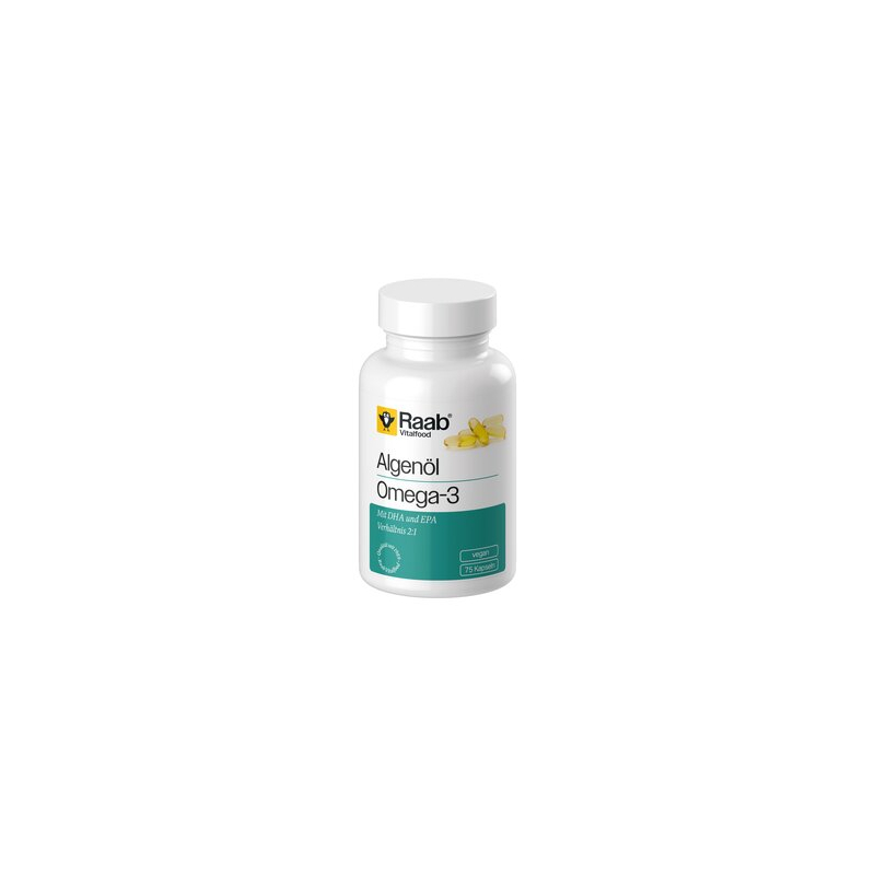 Raab Vitalfood - Algenöl Omega-3 konv. 75 Kapseln