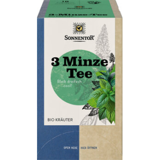 Sonnentor - 3 Minze Tee 18 Doppelkammerbeutel