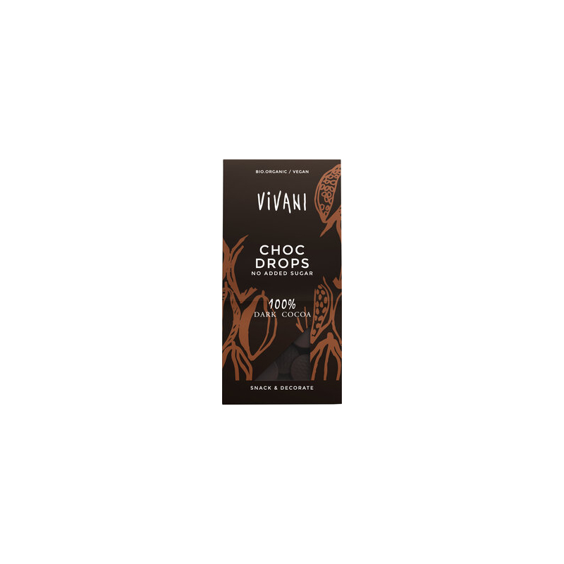 Vivani - Choc Drops 100% Cacao