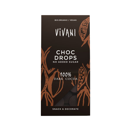 Vivani - Choc Drops 100% Cacao