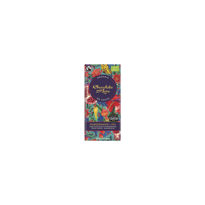 Chocolate and Love - Pomegranate 70%Dark Chocolate&Love