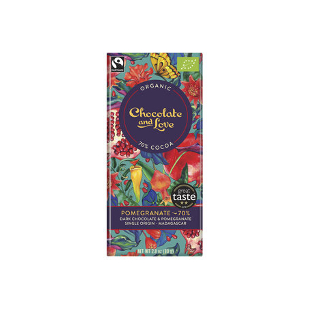 Chocolate and Love - Pomegranate 70%Dark Chocolate&Love