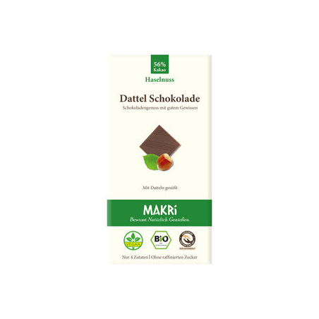 MAKRI - Dattel Schokolade Haseln. 56% Makri