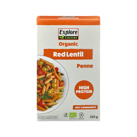 Explore Cuisine - Penne aus roten Linsen ExploreCuisi