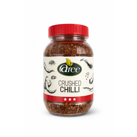 Aree – Chiliflocken zerkleinerten Chilischoten HOT 128g - Aree Chiliflocken werden aus sorgfältig ausgewählten Chilischoten aus 