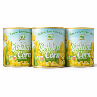 YU - Maiskörner Dose 184g 3er Pack - Verzehrfertige Maiskörner in handlichen Dosen im 3er Pack. Gleichmässige Qualität für den E
