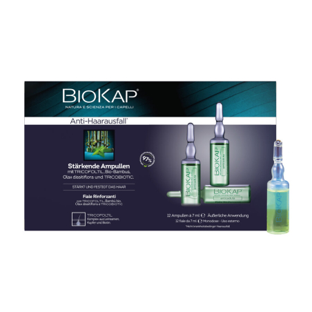 BIOKAP - Ampullen Anti-Haarausfall BioKap - Intensiv-Ampullen zur gezielten Anwendung bei Haarausfall. Konzentrierte Wirkstoffe 
