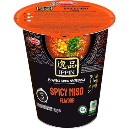 Instantnudeln Spicy Miso Ippin Becher - Instantnudeln Spicy Miso Ippin Becher, Pack 73 g