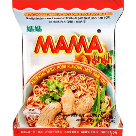 Instantnudeln Spicy Pork Moo Nam Tok - Instantnudeln Spicy Pork Moo Nam Tok, Pack 55 g