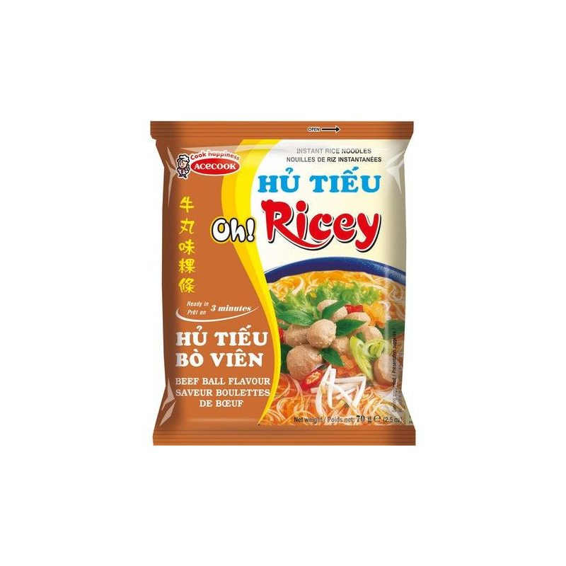 Instantreisnudeln Rindfleischbällchen OR - Instantreisnudeln Rindfleischbällchen OR, Pack 70 g
