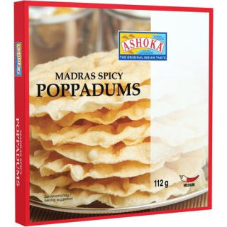 Pappadums Madras Spicy - Pappadums Madras Spicy, Pack 112 g