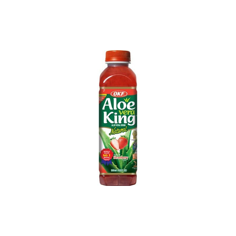 Aloe Vera Getränk Erdbeer - Aloe Vera Getränk Erdbeer, Flasche 500 ml