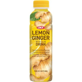 Zitronen-Ingwer Getränk mit Aloe - Zitronen-Ingwer Getränk mit Aloe, Flasche 500 ml