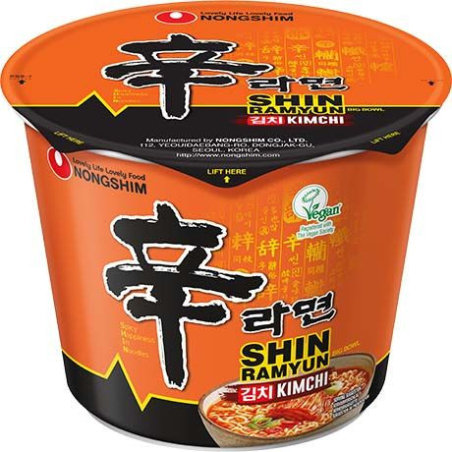 Instantnudeln Shin Kimchi Schüssel - Instantnudeln Shin Kimchi Schüssel, Pack 112 g