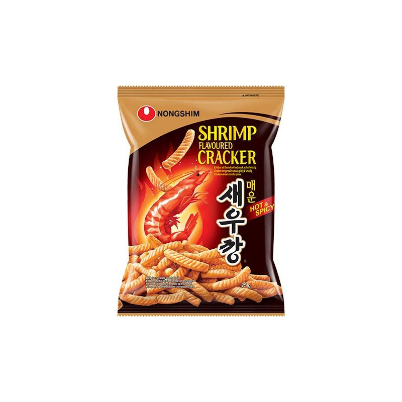 Kräcker mit Garnelen-Geschmack Scharf - Kräcker mit Garnelen-Geschmack Scharf, Pack 75 g