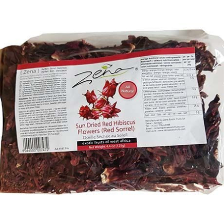Hibiskusblüten Sonnengetrocknet Rot - Hibiskusblüten Sonnengetrocknet Rot, Pack 125 g