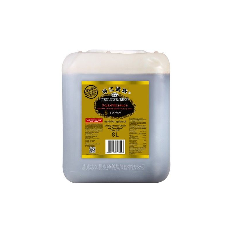 Sojasoße Dunkel Pilzgeschmack Superior - Sojasoße Dunkel Pilzgeschmack Superior, Flasche 8 l