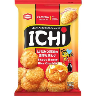 Ichi Reiskräcker Shouyu mit Honig - Ichi Reiskräcker Shouyu mit Honig, Pack 100 g