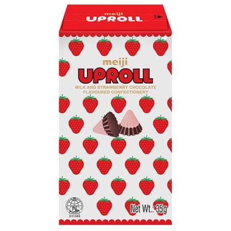 Milch- & Erdbeerschokolade Uproll - Milch- & Erdbeerschokolade Uproll, Pack 35 g