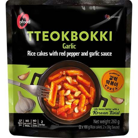 Topokki mit Chili & Knoblauchsoße - Topokki mit Chili & Knoblauchsoße, Pack 260 g