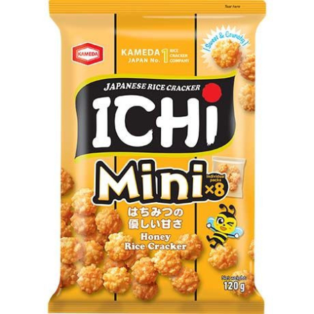 Ichi Reiskräcker Shouyu mit Honig Mini - Ichi Reiskräcker Shouyu mit Honig Mini, Pack 120 g