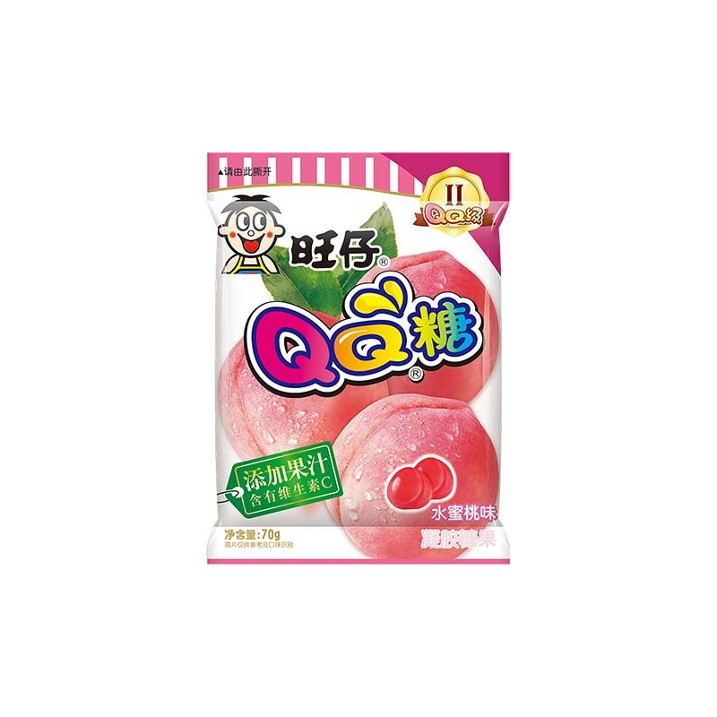 QQ Gummy Fruchtgummi Pfirsich - QQ Gummy Fruchtgummi Pfirsich, Pack 70 g