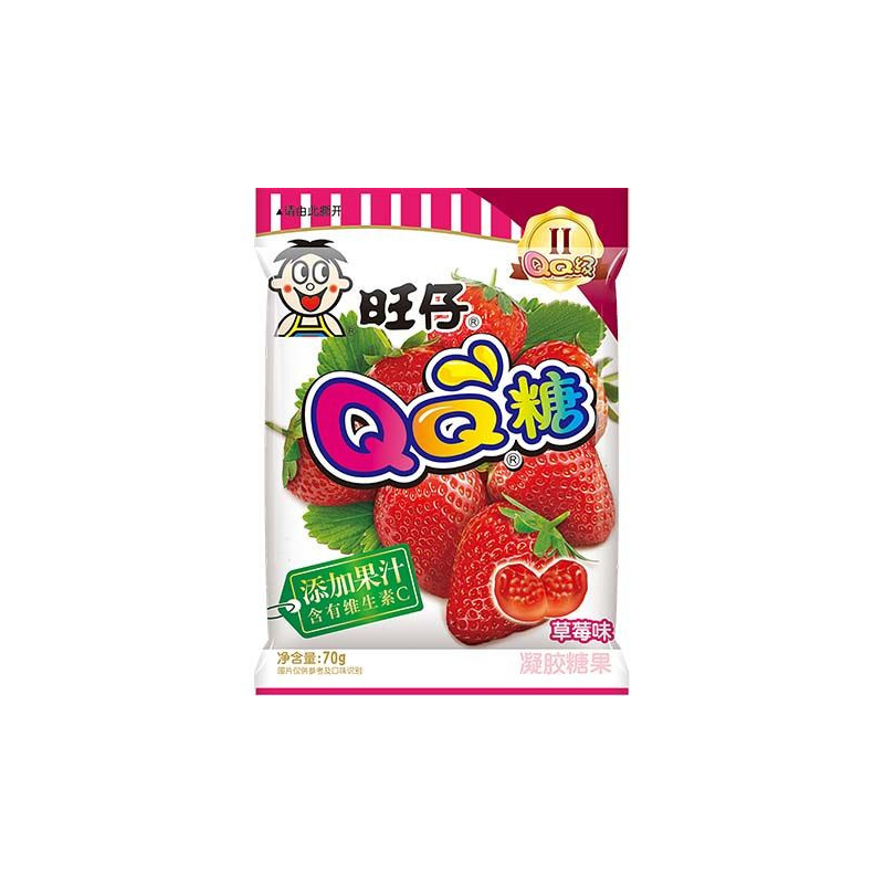 QQ Gummy Fruchtgummi Erdbeer - QQ Gummy Fruchtgummi Erdbeer, Pack 70 g