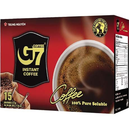 Instantkaffee Schwarz G7 - 15 Beutel - Instantkaffee Schwarz G7 - 15 Beutel, Pack 2 g
