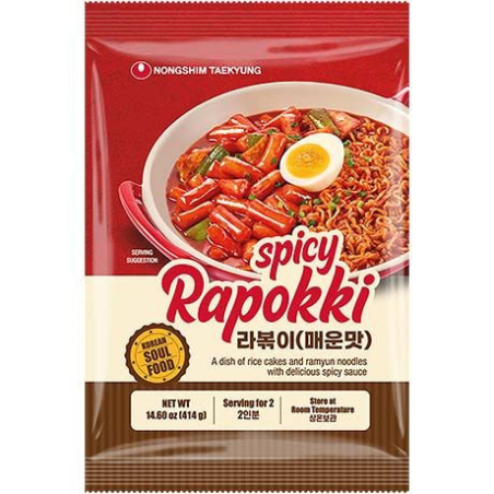Topokki mit Ramyun Spicy Rapokki - Topokki mit Ramyun Spicy Rapokki, Pack 414 g