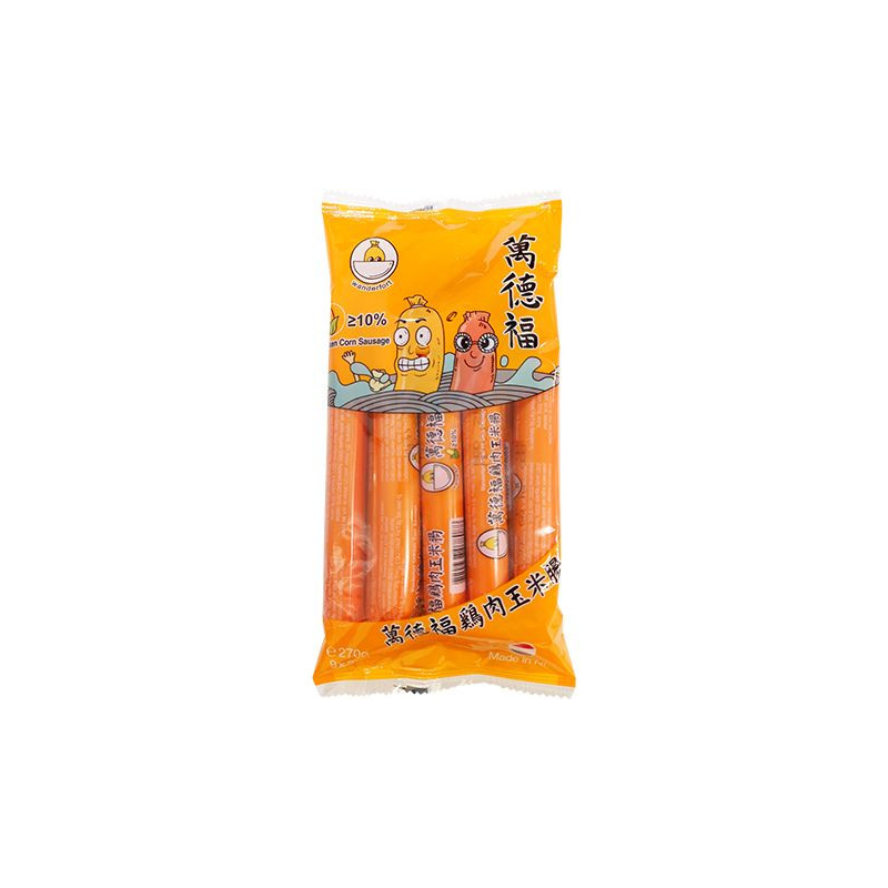 Chicken- & Corn-Würstchen - Chicken- & Corn-Würstchen, Pack 30 g