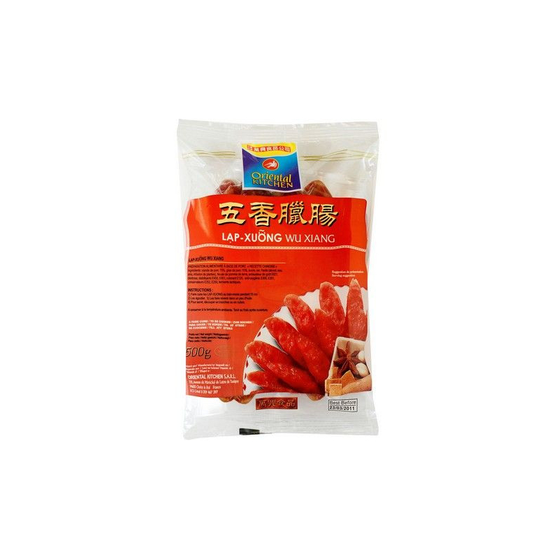 Wurst mit 5 Gewürzen Wu Xiang - Wurst mit 5 Gewürzen Wu Xiang, Pack 500 g
