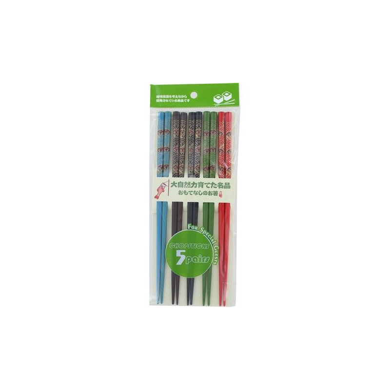 Essstäbchen Japanisch 5 Farben - Essstäbchen Japanisch 5 Farben, Stück 5 pcs