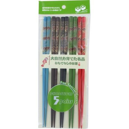 Essstäbchen Japanisch 5 Farben - Essstäbchen Japanisch 5 Farben, Stück 5 pcs